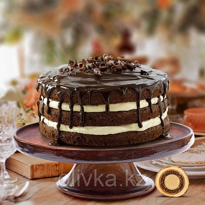Подставка для торта из натурального кедра Mаgistrо, 26×9 см, цвет шоколадный - фото 1 - id-p113255842