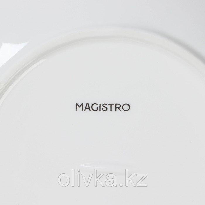 Тарелка фарфоровая обеденная Magistro «Цветок», d=19 см, цвет белый - фото 5 - id-p113253175