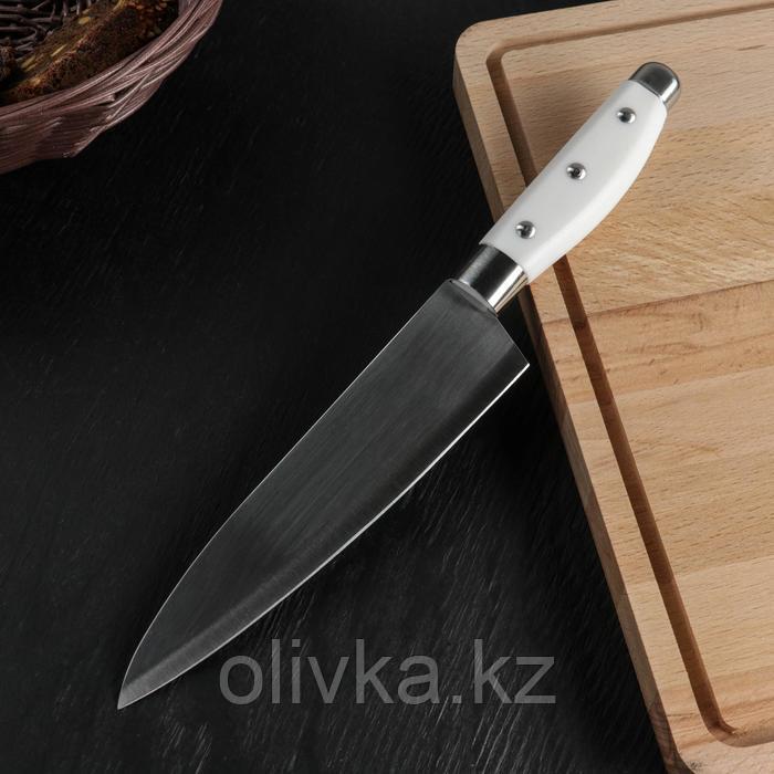Нож кухонный Доляна «Инканто», лезвие 18 см, цвет белый - фото 1 - id-p113253984