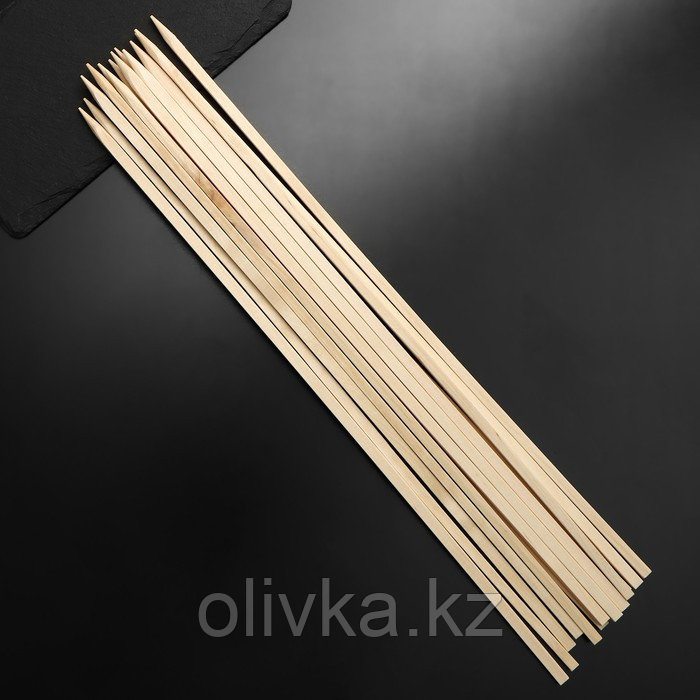 Шампур деревянный Magistro, 40×0,6 см, по 15 шт, берёза - фото 2 - id-p113266840