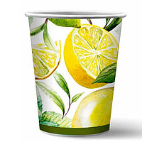 Набор бумажных стаканов «Лимоны», в т/у плёнке, 6 шт., 250 мл