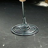Венчик кондитерский для взбивания с деревянной ручкой "Спираль", 27,5 см, фото 3