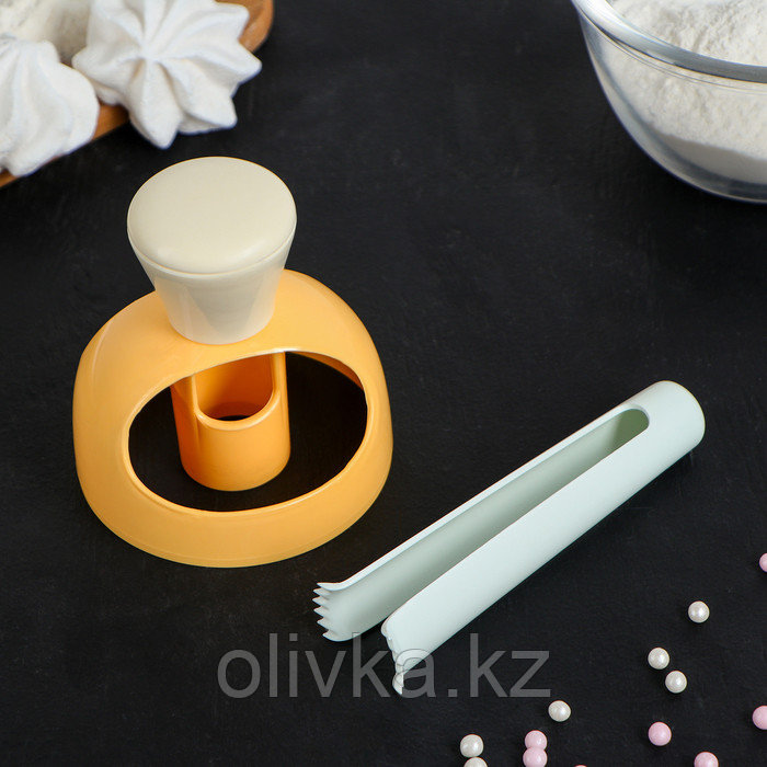 Набор для изготовления пончиков с щипцами Доляна «Ваниль», 11×2 см - фото 1 - id-p113244031