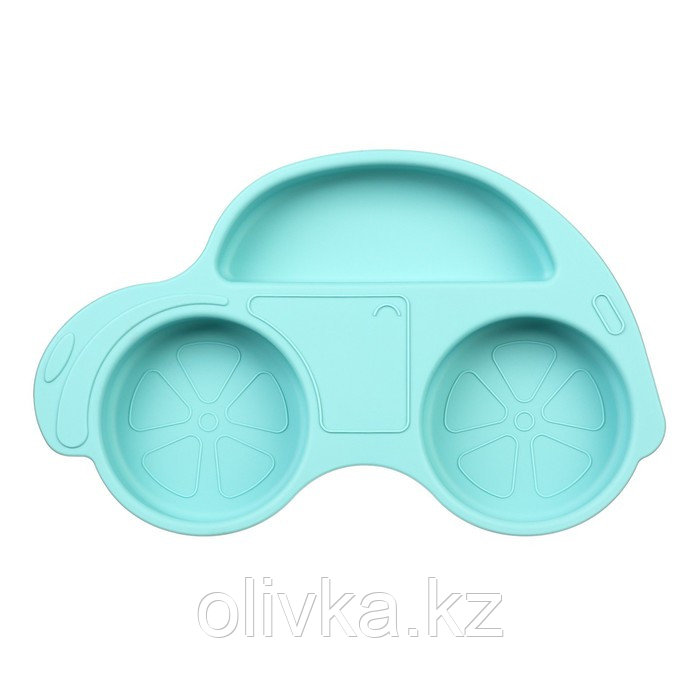 Силиконовая детская тарелка «Машинка» с секциями, цвет МИКС - фото 4 - id-p113280003