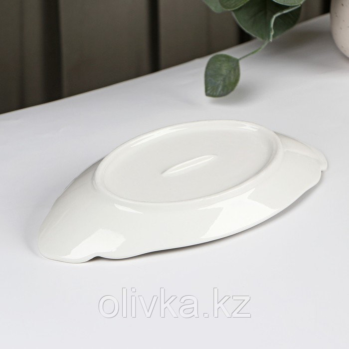 Блюдо керамическое сервировочное овальное «Луиза», 22,5×11,5 см, цвет белый - фото 3 - id-p113253177