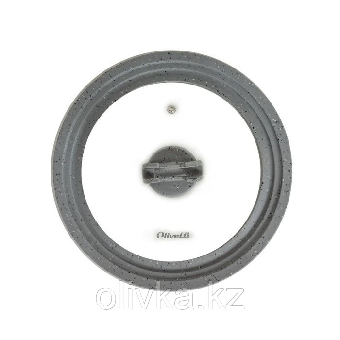 Крышка Olivetti GLU124, жаропрочная, термостойкое стекло, серый мрамор - фото 2 - id-p113280020