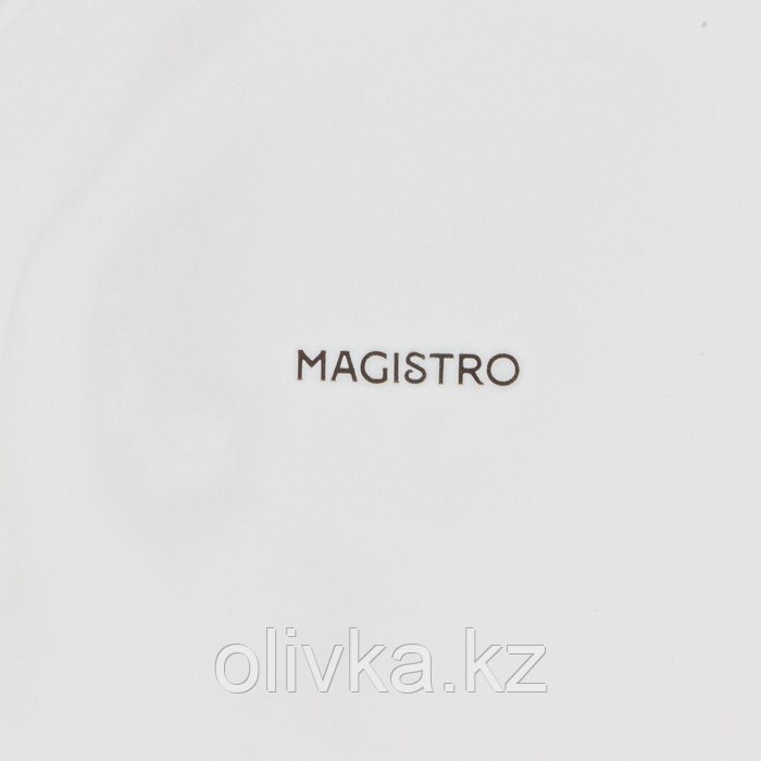 Тарелка фарфоровая глубокая Magistro «Блик», d=23 см, цвет белый - фото 7 - id-p113253191