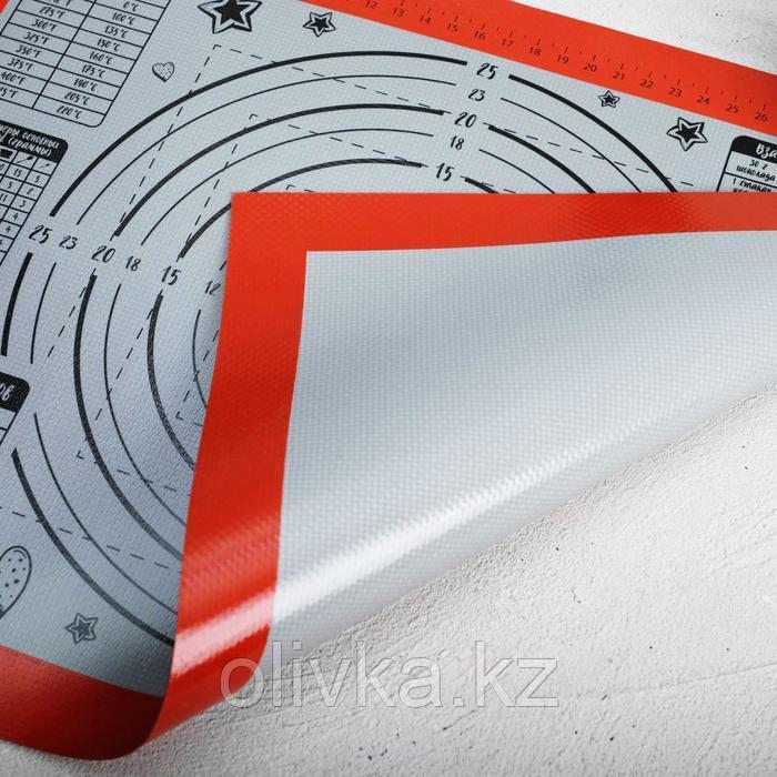 Силиконовый армированный коврик для выпечки «Щепотка радости» с разлиновкой, 30 х 40 см - фото 2 - id-p113259183