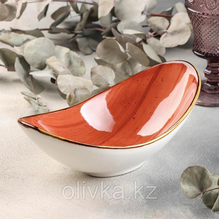Салатник керамический «Сапфир», 25×13×8,5 см, цвет оранжевый - фото 1 - id-p113259187