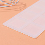 Силиконовый коврик для айсинга «Квадрат», 8 ячеек, 22,5×11×0,3 см, цвет прозрачный, фото 3