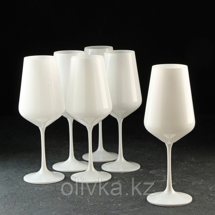 Набор бокалов для вина «Сандра», 450 мл, 6 шт, цвет белый - фото 1 - id-p113267644