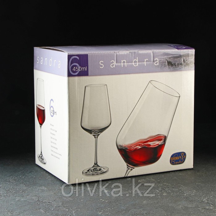 Набор бокалов для вина «Сандра», 450 мл, 6 шт, цвет белый - фото 3 - id-p113267644
