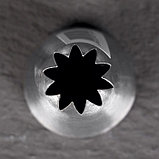 Насадка кондитерская «Закрытая звезда», d=3,4 см, выход 1,2 см, нержавеющая сталь, фото 3