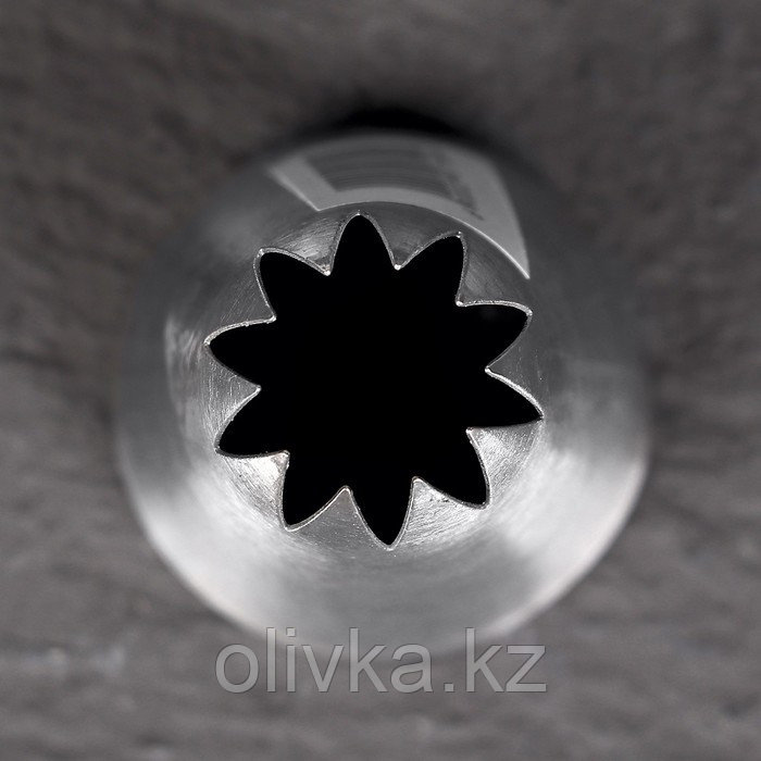 Насадка кондитерская «Закрытая звезда», d=3,4 см, выход 1,2 см, нержавеющая сталь - фото 3 - id-p113250503
