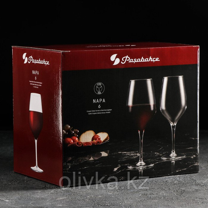 Набор стеклянных бокалов для вина «Напа», 470 мл, 6 шт - фото 2 - id-p113263485