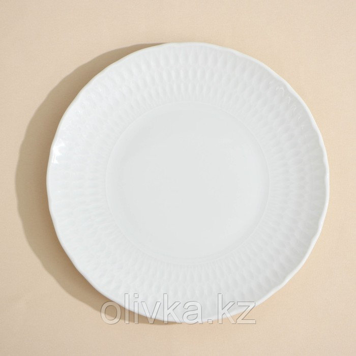 Тарелка плоская «Sofia», d=21 см, белая, фарфор - фото 1 - id-p113270421
