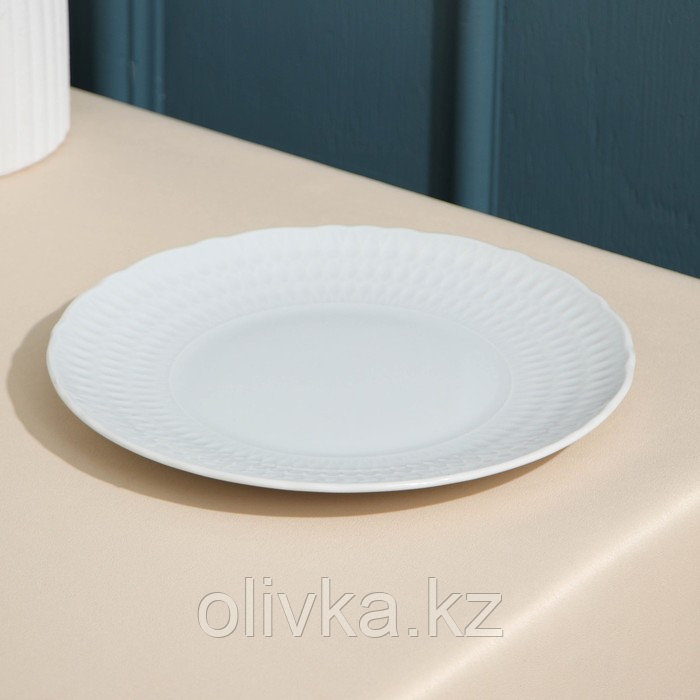 Тарелка плоская «Sofia», d=21 см, белая, фарфор - фото 2 - id-p113270421