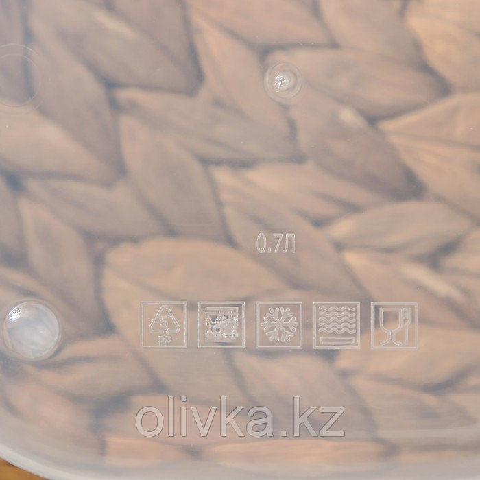 Контейнер квадратный Доляна, пищевой, 700 мл, цвет цвет бирюзовый - фото 4 - id-p113251439