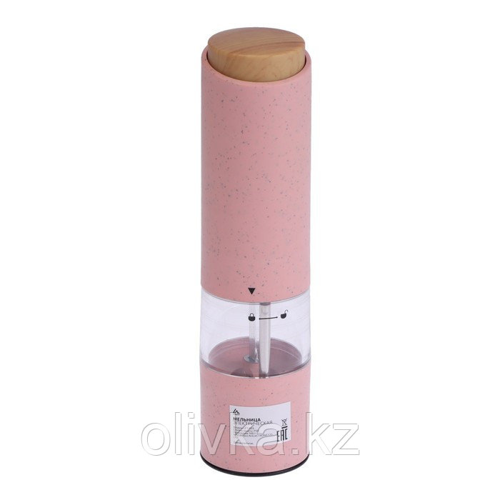 Мельница электрическая Luazon LET- 003, пластик, от батареек, розовая - фото 4 - id-p113264309