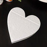 Фальшярус для торта «Сердце», d=20 см, h=10 см, цвет белый, фото 3