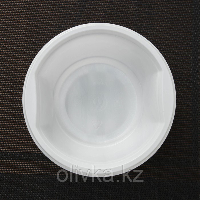 Набор одноразовых тарелок для супа, 600 мл, 12 шт, цвет белый - фото 2 - id-p113243054
