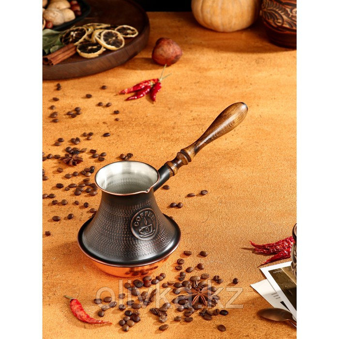Турка для кофе "Армянская джезва", с песком, медная, высокая, 690 мл - фото 5 - id-p113267660