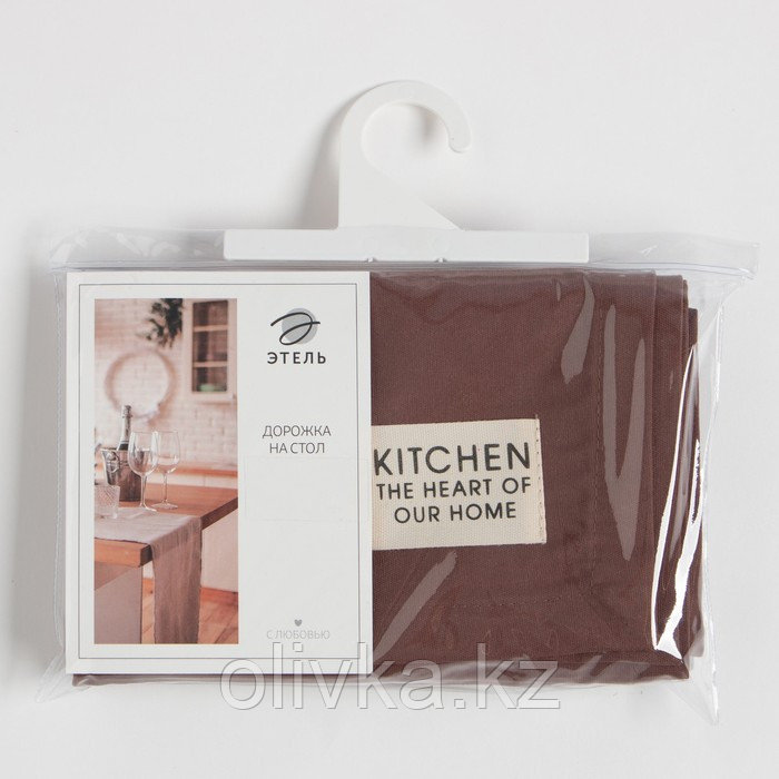 Дорожка на стол Этель Kitchen 40х150 см, цвет коричневый, 100% хлопок, саржа 220 г/м2 - фото 7 - id-p113266088