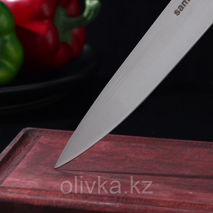 Нож кухонный Samura Bamboo, лезвие 20 см, универсальный - фото 3 - id-p113270429