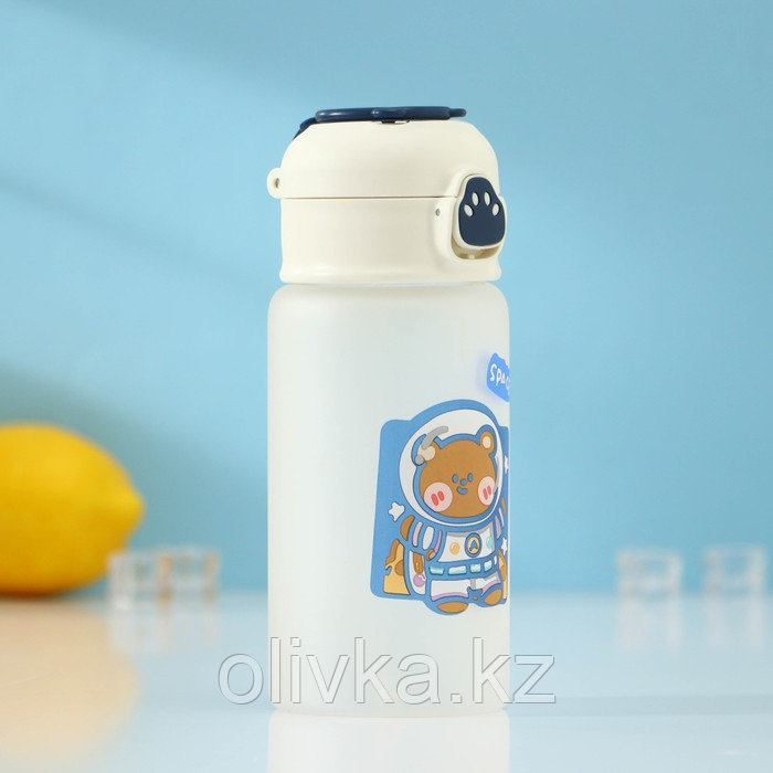 Бутылка для воды стеклянная «Космос», 370 мл, 7×17 см, рисунок МИКС, матовое стекло - фото 2 - id-p113270433