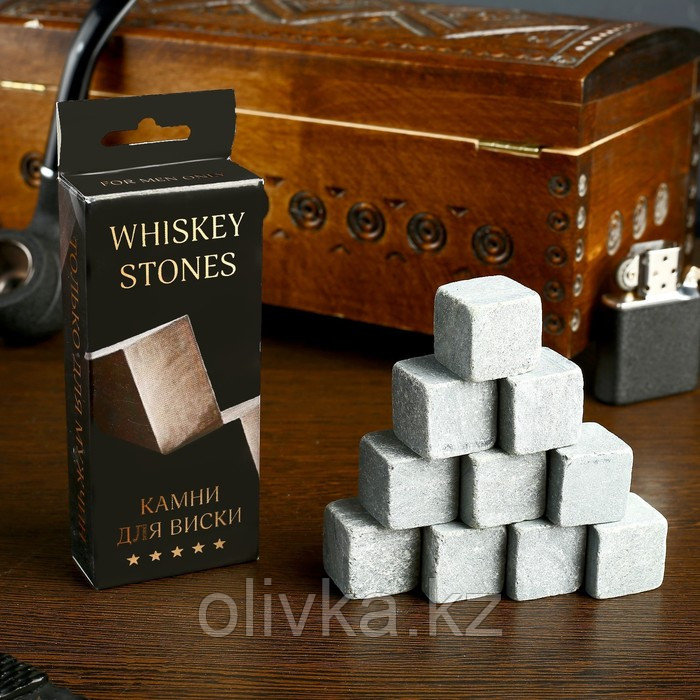 Камни для виски "Whiskey Stones", натуральный стеатит, 10 шт - фото 1 - id-p113255899