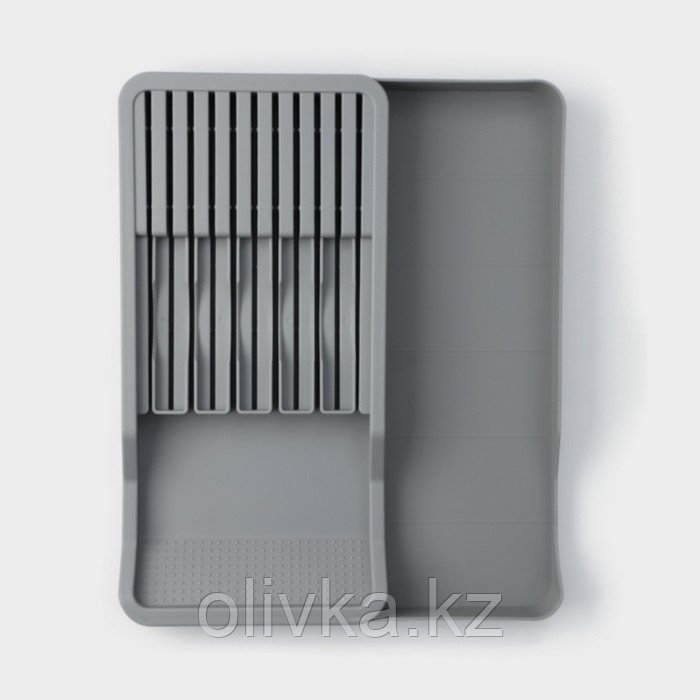 Подставка для кухонных приборов Harm, 42,5×20,5×5,2 см, раздвижная, цвет серый - фото 3 - id-p113277472