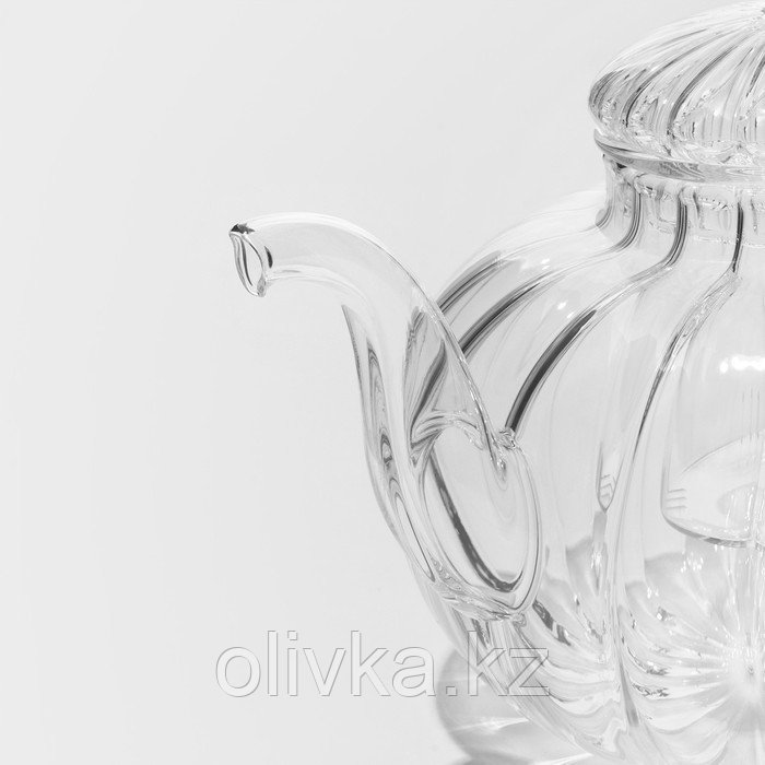 Чайник заварочный со стеклянной крышкой и ситом «Диана», 1 л - фото 4 - id-p113265226