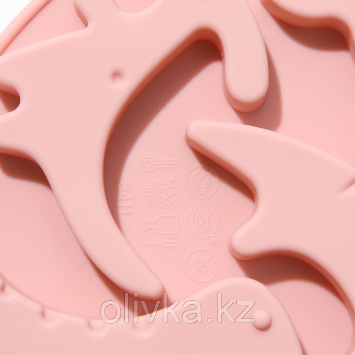 Форма силиконовая для льда и кондитерских украшений Доляна «Дино», 16,5×14×1 см, 7 ячеек, цвет МИКС - фото 4 - id-p113259214