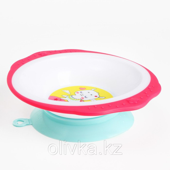 Набор детской посуды «Люблю вкусняшки», тарелка на присоске 250мл, вилка, ложка - фото 4 - id-p113264327