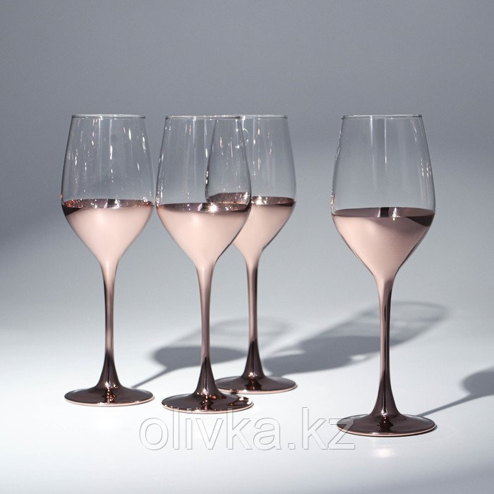 Набор стеклянных бокалов для вина «Электрическая медь», 270 мл, 4 шт - фото 1 - id-p113273365