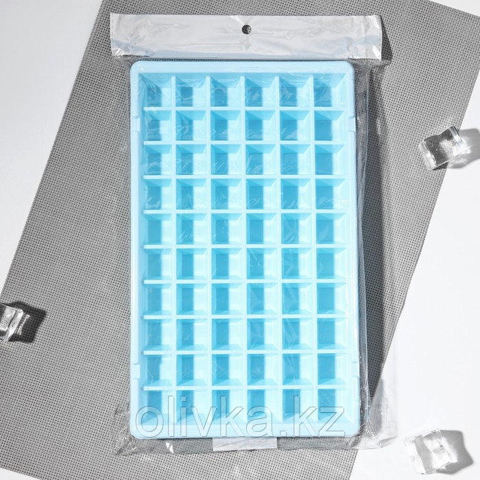 Форма для льда, 60 ячеек, 29×17,5×2,5 см, цвет МИКС - фото 6 - id-p113260959