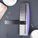 Шпатель кондитерский с размерной линейкой, 2 части, 31×23×3 см, цвет фиолетовый, фото 3