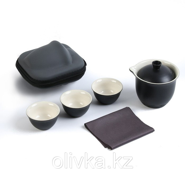 Набор для чайной церемонии 5 предметов на 3 персоны: чашка 60 мл, чайник 210 мл - фото 4 - id-p113277478