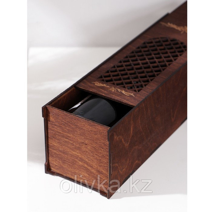 Ящик для вина Adelica «Пьемонт», 34×10,5×10,2 см, цвет тёмный шоколад - фото 3 - id-p113263515