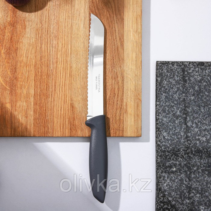 Нож кухонный Tramontina Plenus, для овощей, лезвие 17,5 см, цвет серый - фото 1 - id-p113270452