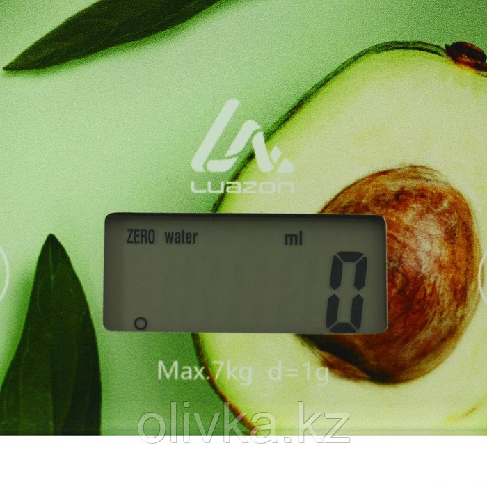 Весы кухонные Luazon LVK-501 "Авокадо", электронные, до 7 кг - фото 5 - id-p113265248
