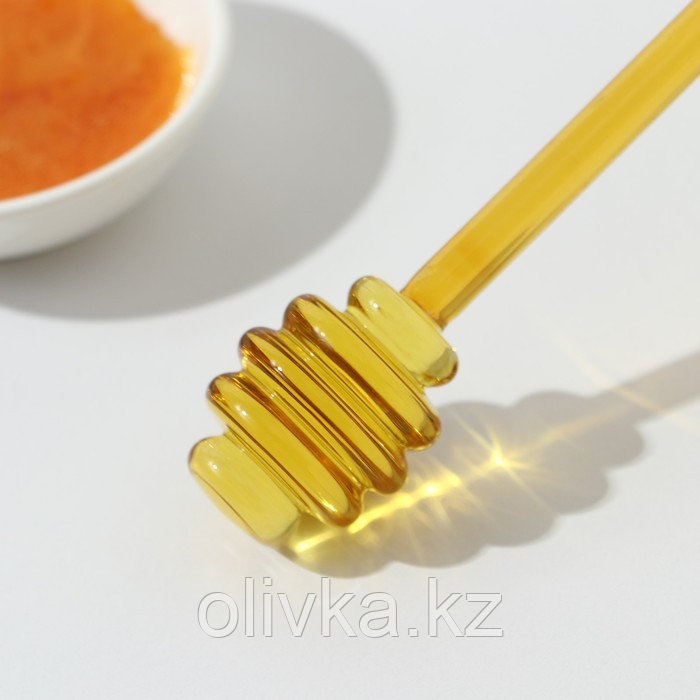 Палочка стеклянная для мёда «Медок», 15×3,2 см, цвет жёлтый - фото 3 - id-p113270459