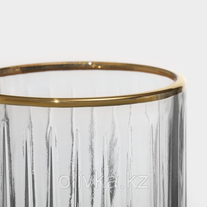 Набор стеклянных стаканов Elysia, 365 мл, 4 шт, с золотой каймой - фото 3 - id-p113278430