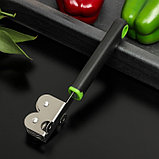 Точилка для ножей Доляна Lime, 18,3×3,5 см, цвет чёрно-зелёный, фото 2