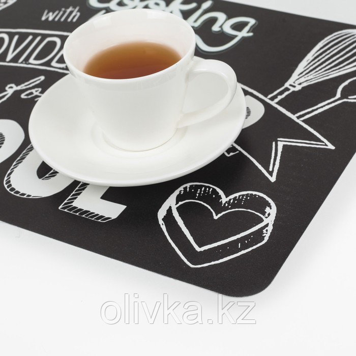 Салфетка сервировочная на стол «Кулинария», 42×27 см, цвет чёрный - фото 3 - id-p113245040