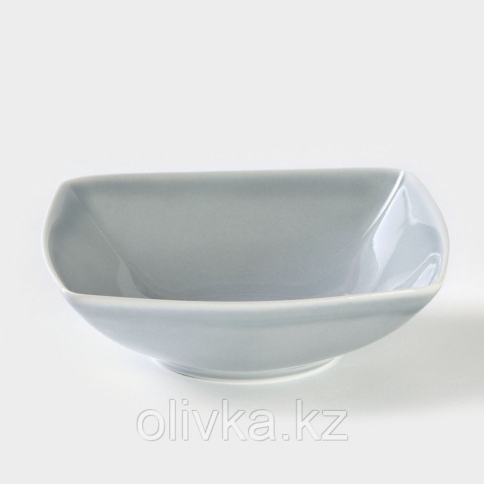 Салатник фарфоровый «Акварель», d=12 см, цвет серый - фото 1 - id-p113279229