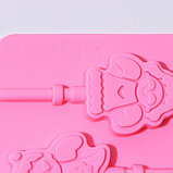 Форма силиконовая для леденцов Доляна «Ангел и демон», 25×9,5 см, 6 ячеек (5×3 см), с палочками, цвет МИКС, фото 4