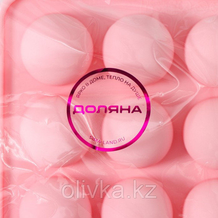 Форма силиконовая для льда и кондитерских украшений Доляна "Шары", 10,5×10,5×2 см, 9 ячеек, цвет розовый - фото 7 - id-p113276056