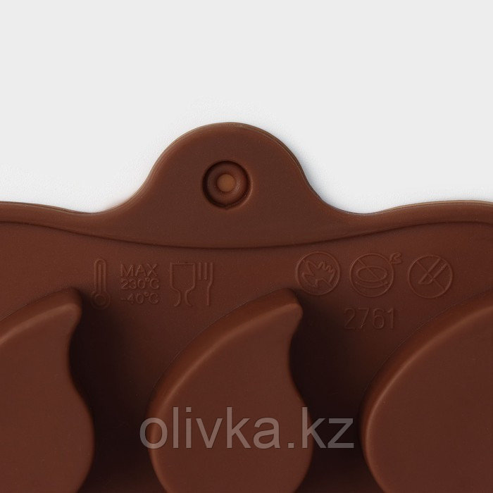 Форма силиконовая для льда и кондитерских украшений Доляна «Капелька», 21,5×10,4 см, 15 ячеек (2,3×3 см), цвет - фото 5 - id-p113251488