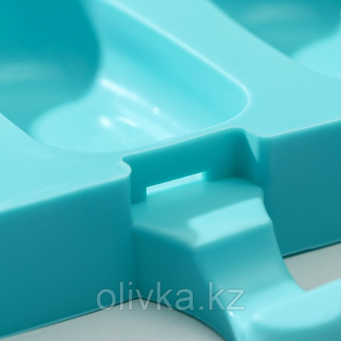 Форма силиконовая для мороженого Доляна «Эскимо малое», 21,5×12,5×2 см, 4 ячейки (7×3,8 см), цвет МИКС - фото 3 - id-p113251489